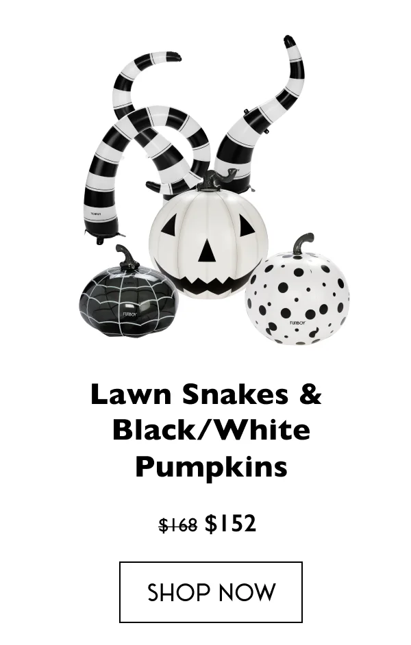 Lawn Snakes & Black/White Pumpkins