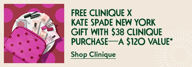 Free gift with $38 Clinique purchase.