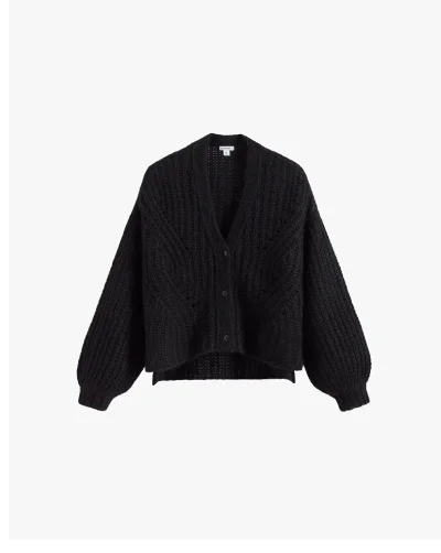 Alpaca Wool Cropped Cardigan