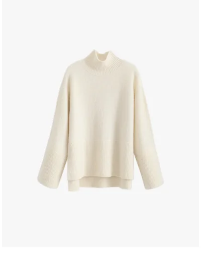 Alpaca Wool Relaxed Turtleneck Sweater