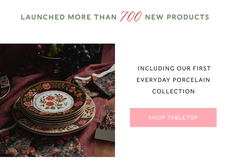 Launched more than 700 new products | SHOP TABLETOP