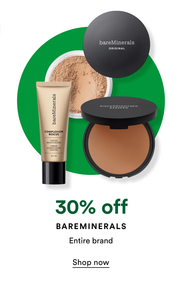 30% off Bareminerals Entire brand