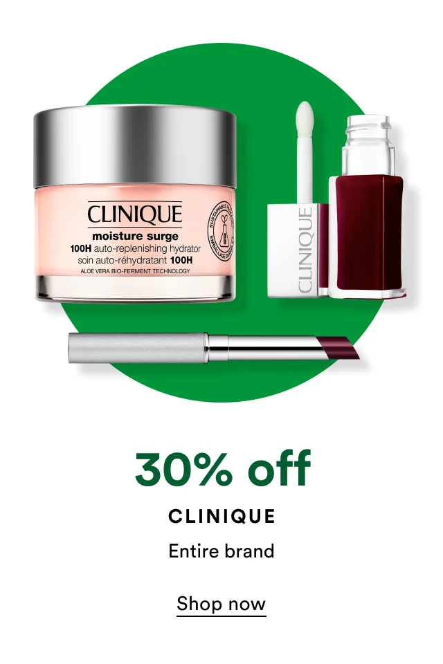 30% off Clinique Entire brand