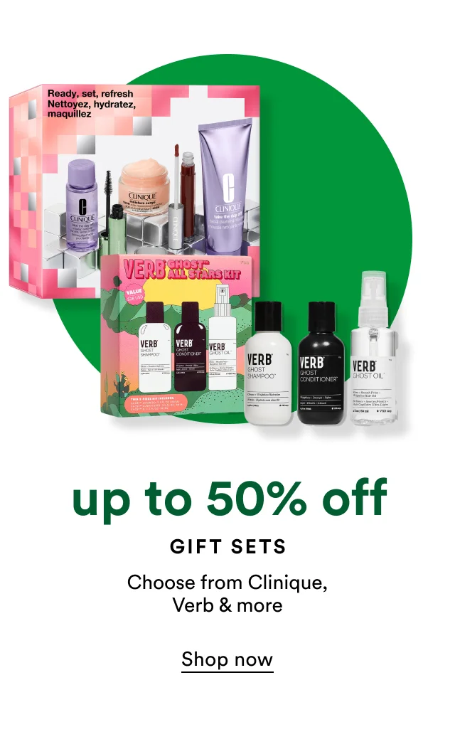 up to 50% off Gift Sets | Choose from Clinique, Verb & more