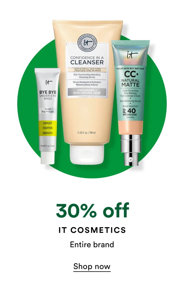 30% off IT Cosmetics Entire brand