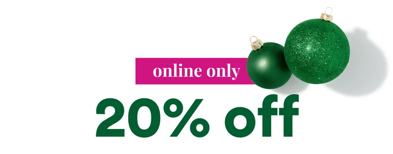 Online Only 20% off