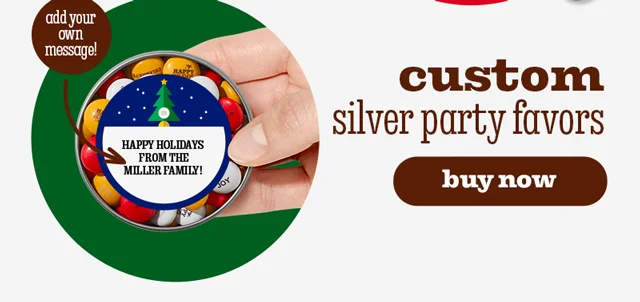 CUSTOM SILVER PARTY FAVORS