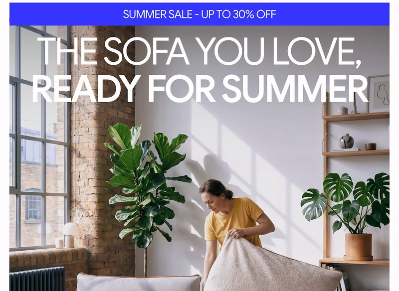 The sofa you love, ready for summer