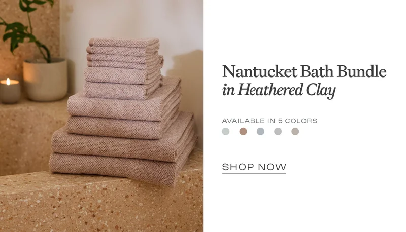 the nantucket bath bundle in heathered clay! shop now the nantucket bath bundle in heathered clay! shop now