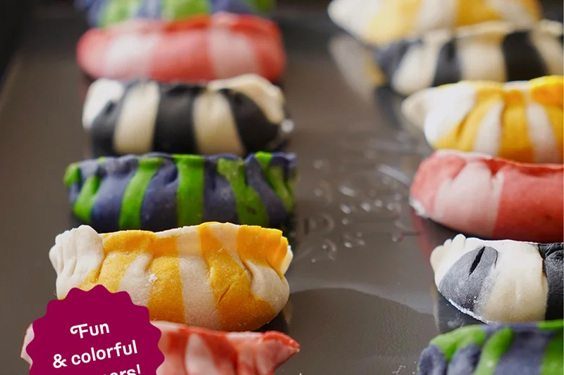 A recipe for striped dumplings!