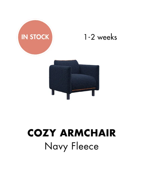 Cozy Armchair | Navy Fleece
