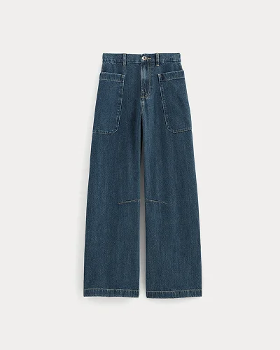 Image | The Gardener Pull-On Jean | Mid Indigo