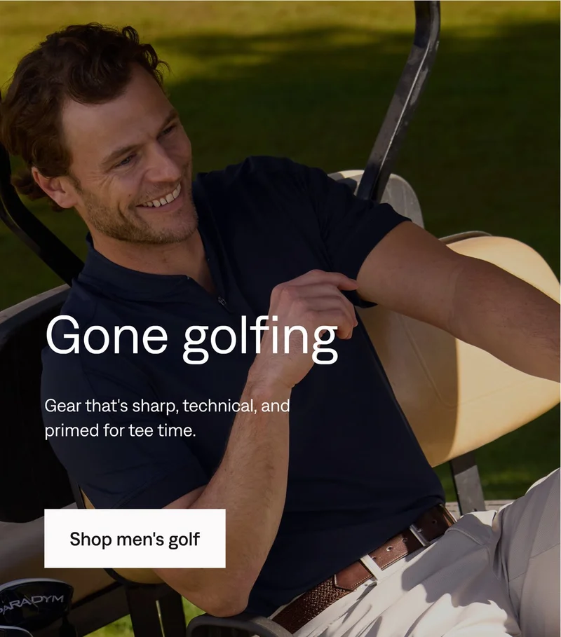 Gone golfing: Shop men's golf