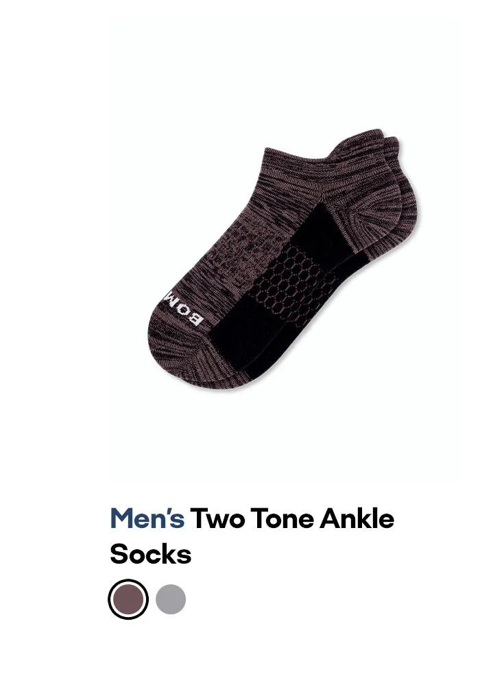 Men's Two Tone Ankle Socks
