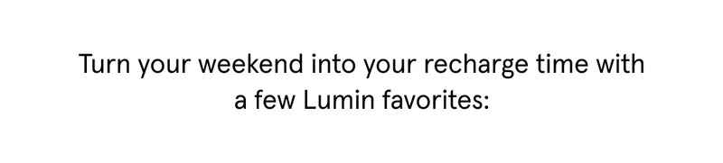 Recharge This Weekend