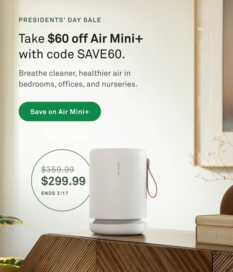 Take $60 off Air Mini+ with code discount code