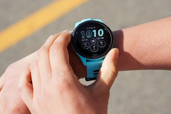 Runner wearing a Garmin watch