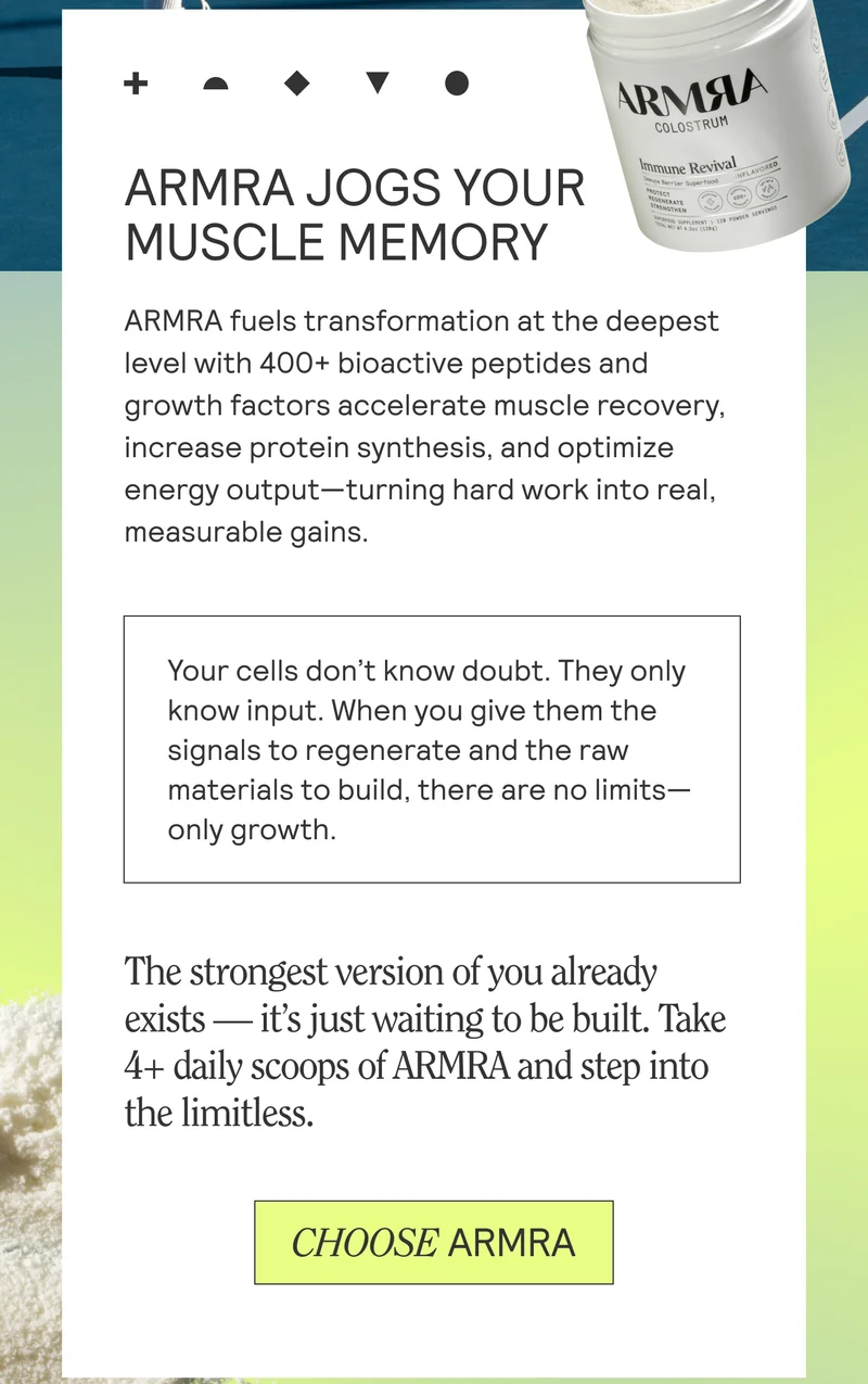 ARMRA JOGS YOUR MUSCLE MEMORY