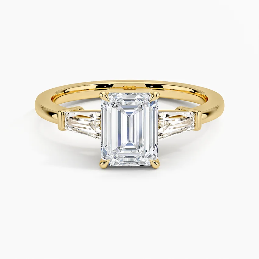 Tapered Baguette Three Stone Diamond Ring