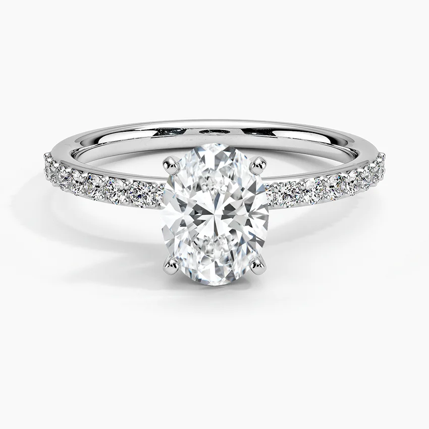 Petite Shared Prong Diamond Ring