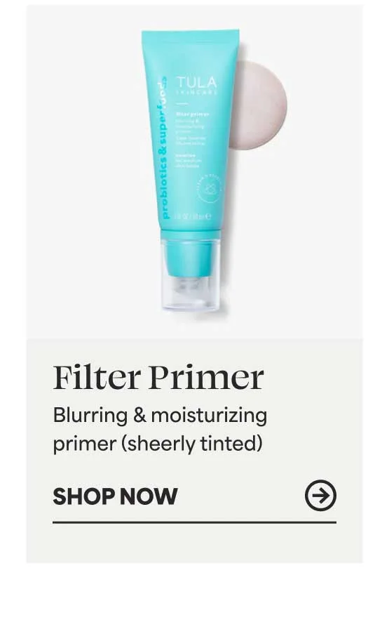 Filter Primer. Blurring & moisturizing (sheerly tinted) -- SHOP NOW