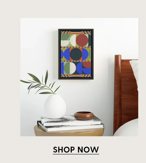 Stripes and Circles Canvas Print