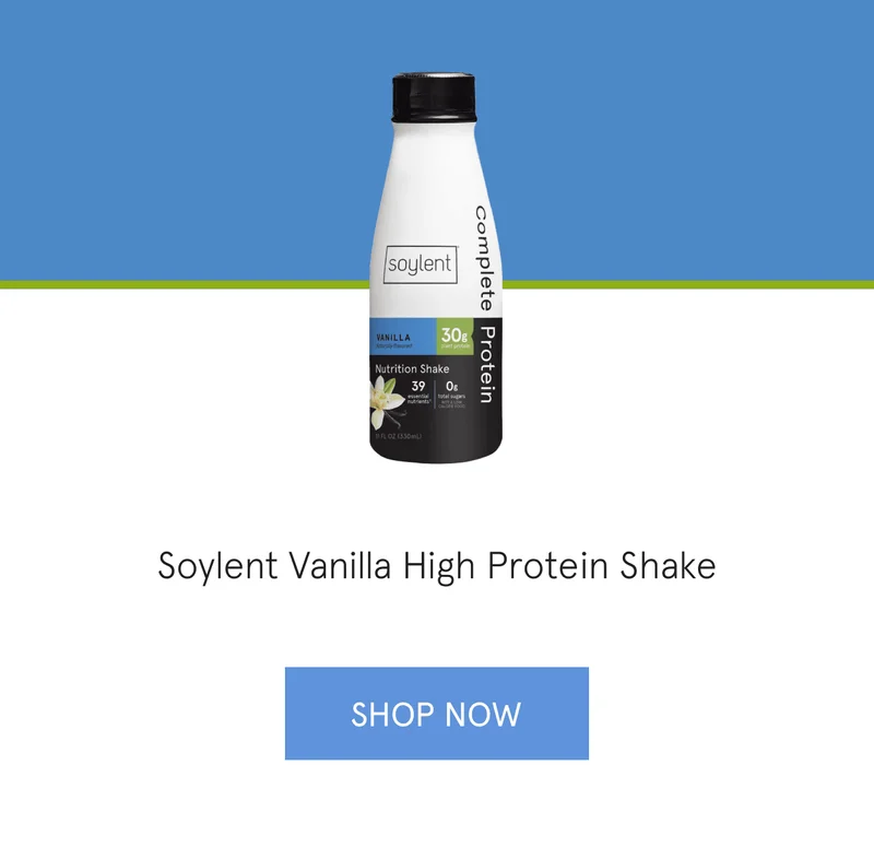 soylent vanilla high protein shake