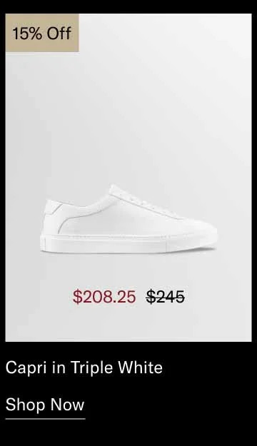 Capri in Triple White 15% Off-Shop Now