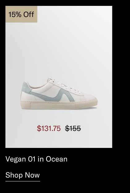 Vegan 01 in Ocean 15% off-Shop Now