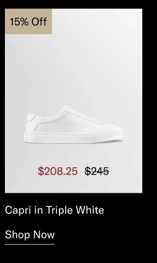 Capri in Triple White 15% Off-Shop Now
