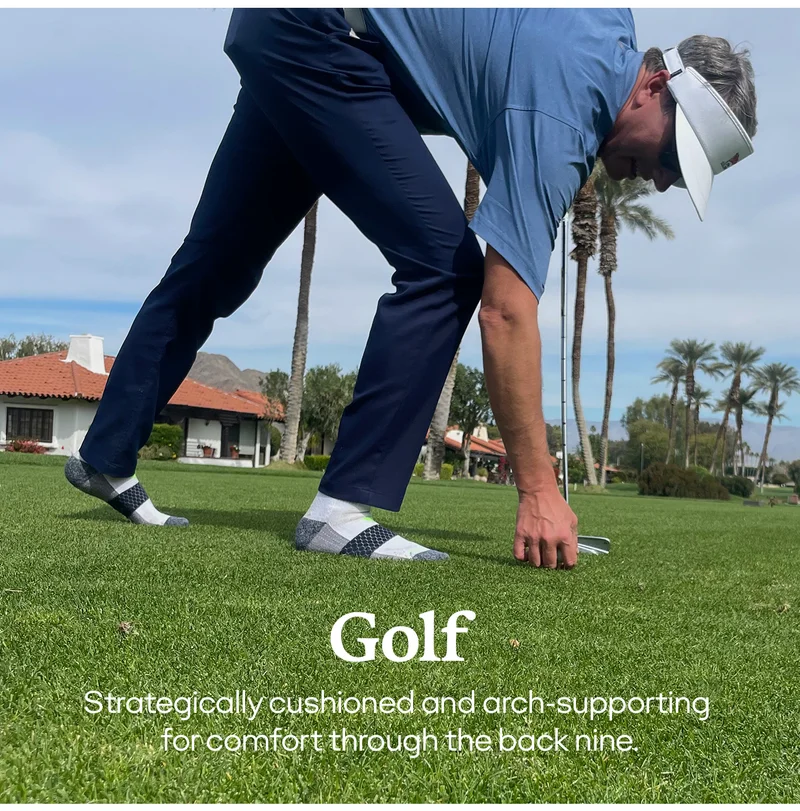 Golf | Strategically cushioned and arch-supporting for comfort through the back nine.