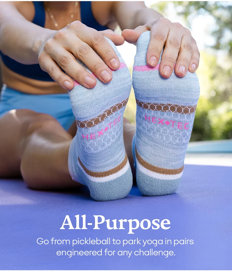 All-Purpose | Go from pickleball to park yoga in pairs engineered for any challenge.