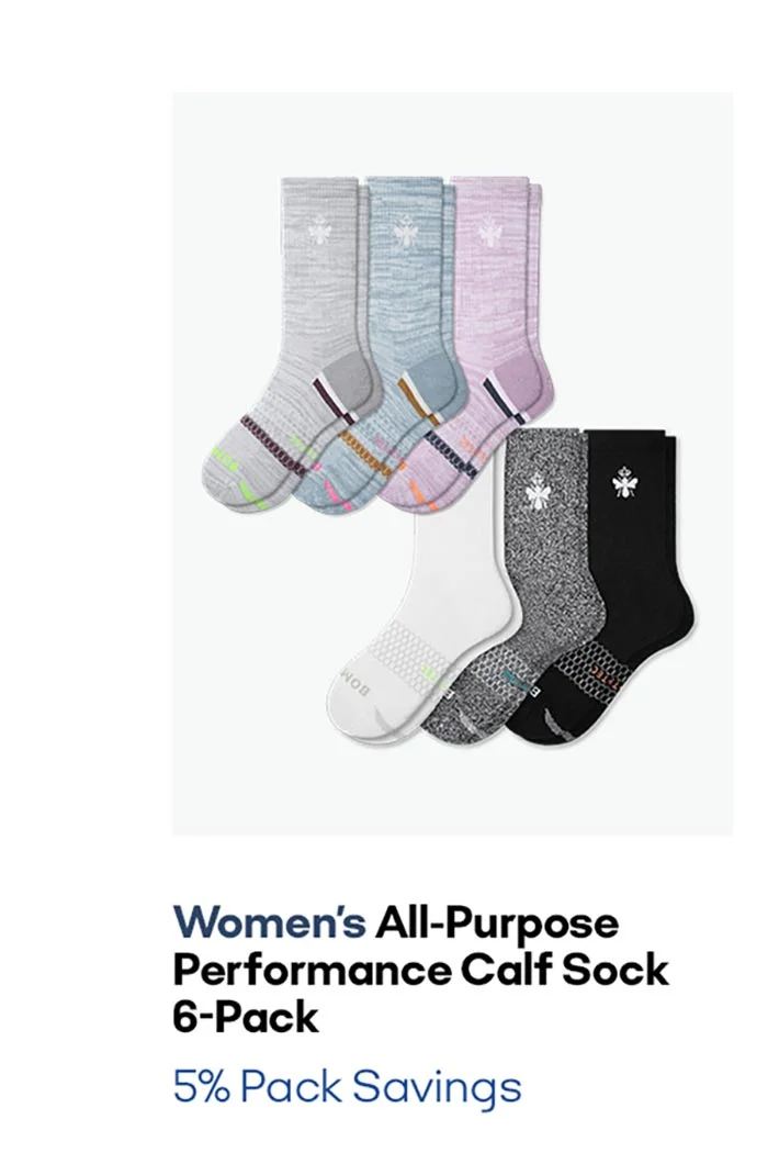 Women's All-Purpose Performance Calf Sock 6-Pack 5% Pack Savings