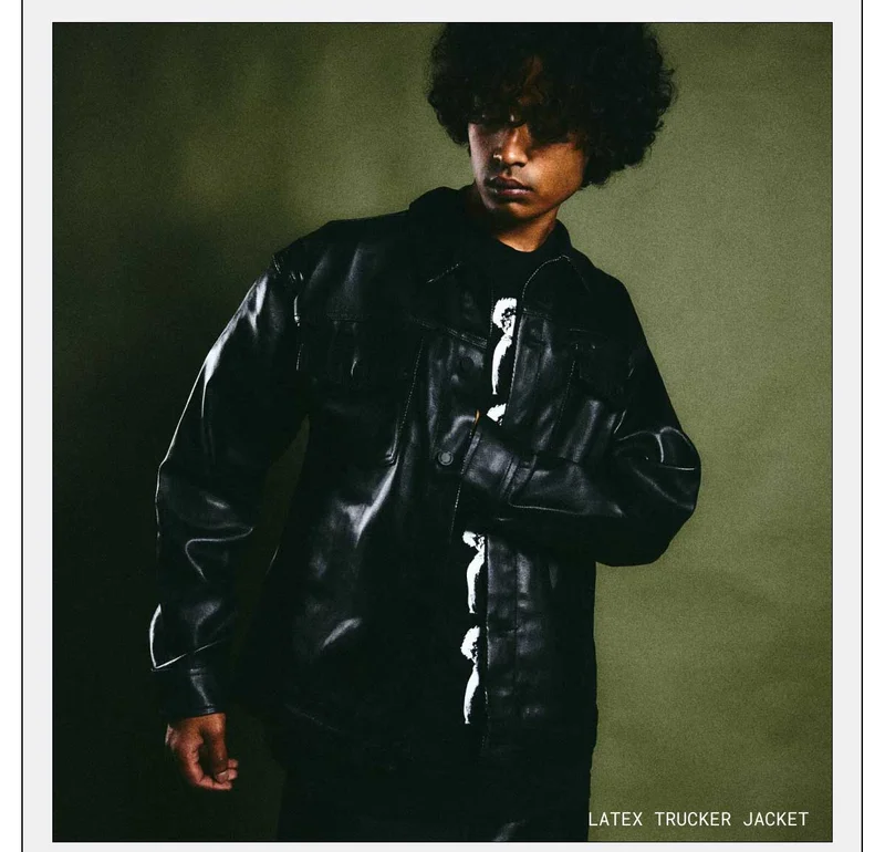 LATEX TRUCKER JACKET