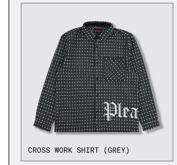 CROSS WORK SHIRT (GRAY)