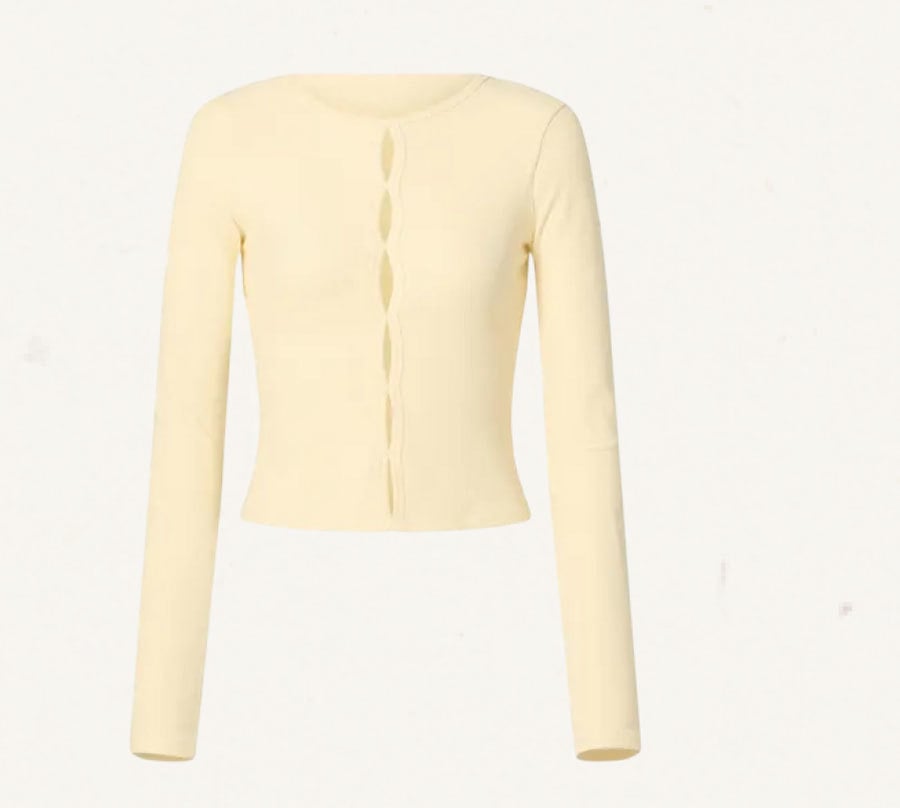 Dreamlight Long Sleeve Top Candlelight Yellow