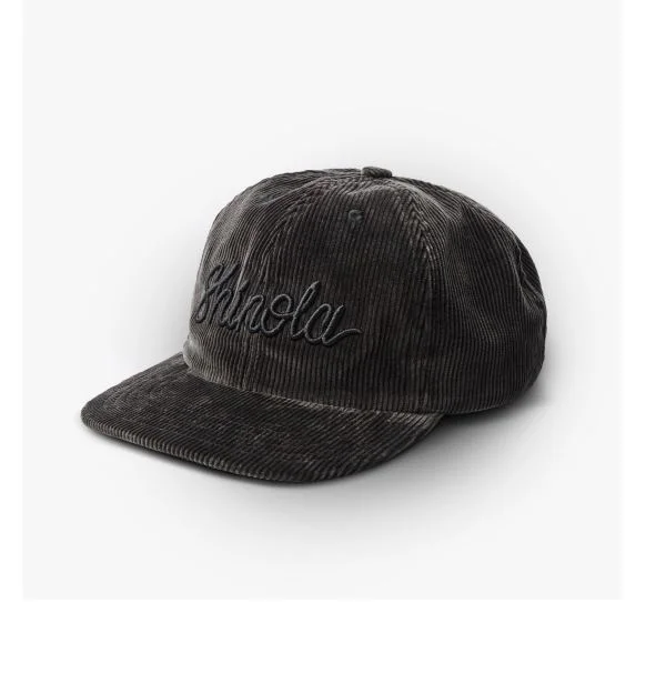 Corduroy Embroidered 6-Panel Hat