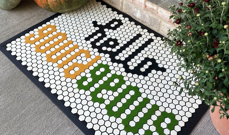 hello gourdgeous Tile Mat design