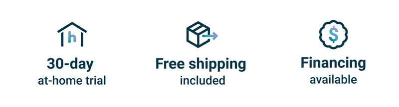30-day at-home trial. Free shipping included. Financing available.