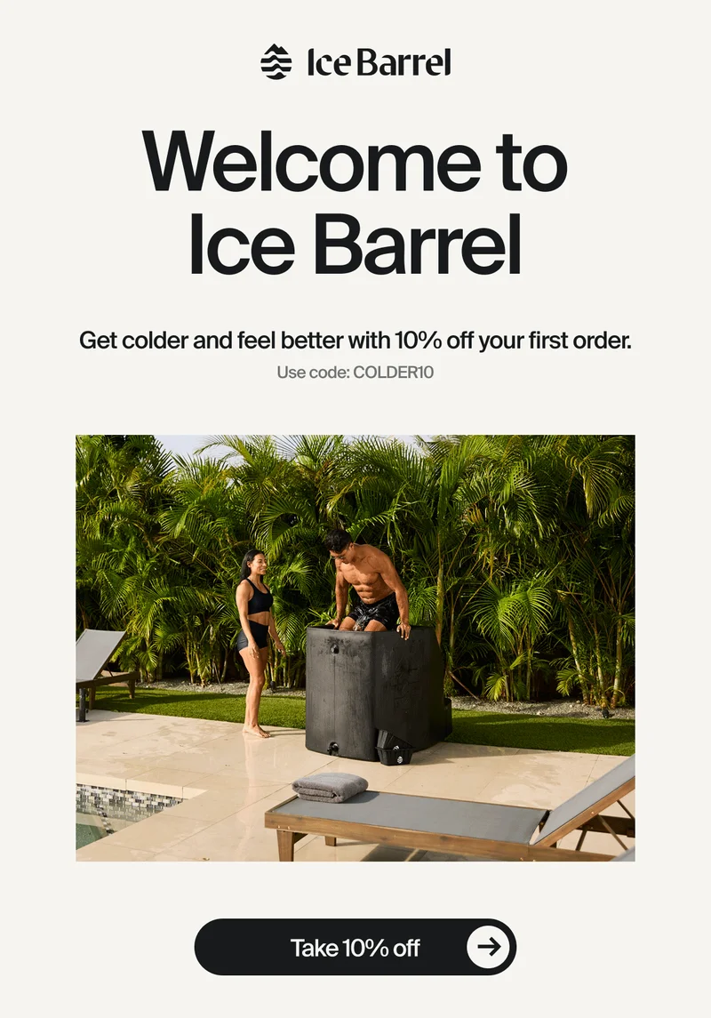Welcome! Get colder and feel better with 10% off your first order. Use cold COLDER10