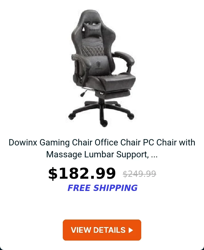 Dowinx Gaming Chair Office Chair PC Chair with Massage Lumbar Support, ...