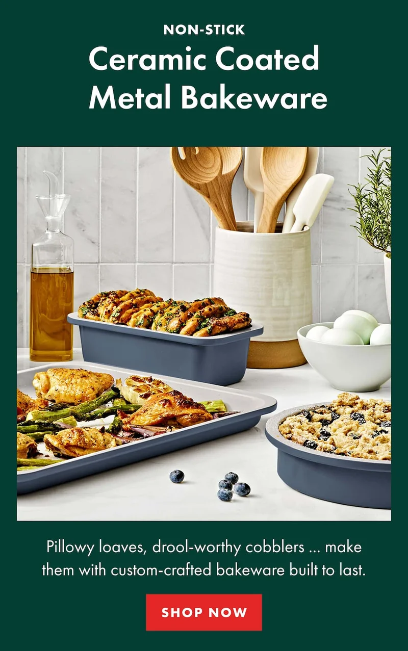 NON-STICK Ceramic Coated  Metal Bakeware | SHOP NOW