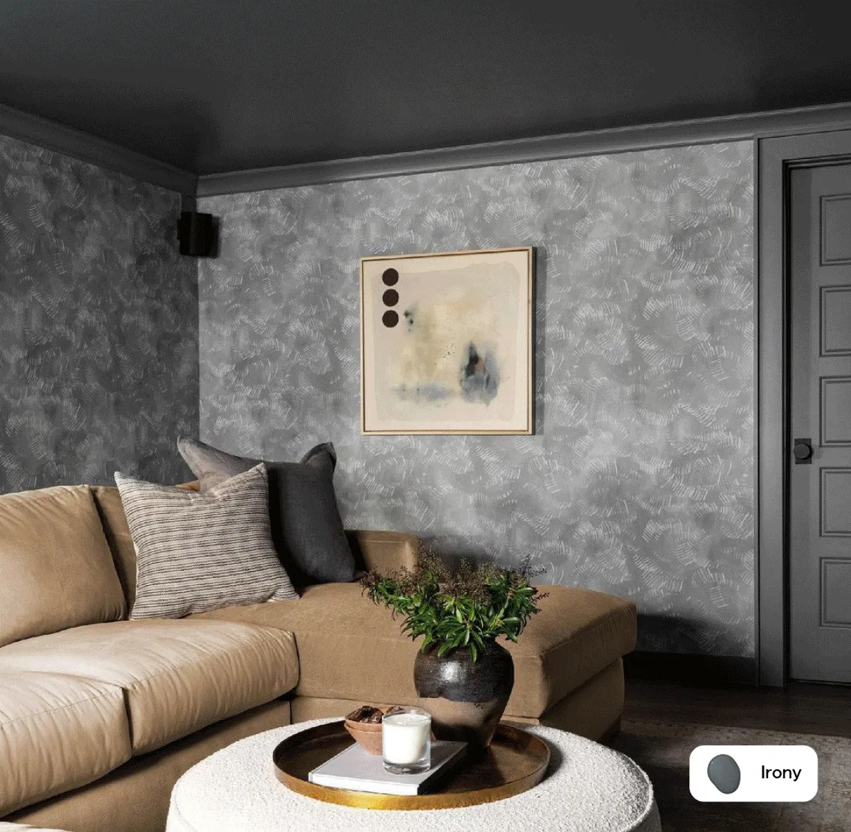 Gif of Clare painted spaces featuring Wing It, Irony and Current Mood