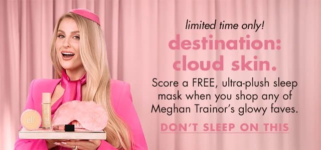 score a free sleep mask when you shop any of Meghan's glowy faves