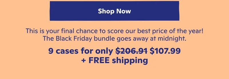 9 cases for only $107.99 + FREE shipping
