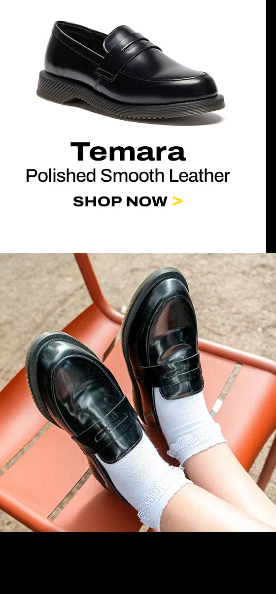 Temara Polished Smooth Leather Loafers