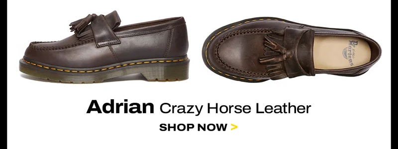 Adrian Crazy Horse Leather Tassel Loafers