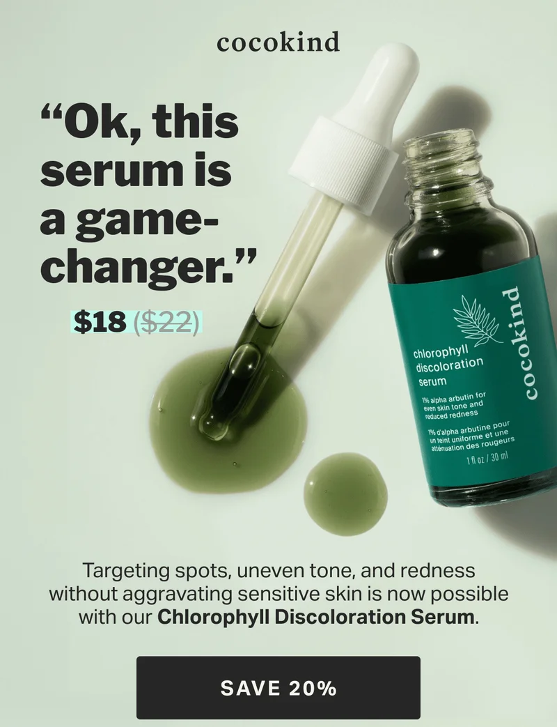 “Ok, this serum is a game-changer.” SAVE 20%