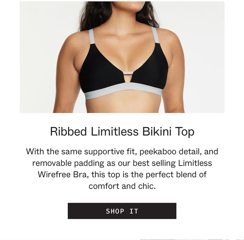 Ribbed Limitless Bikini Top