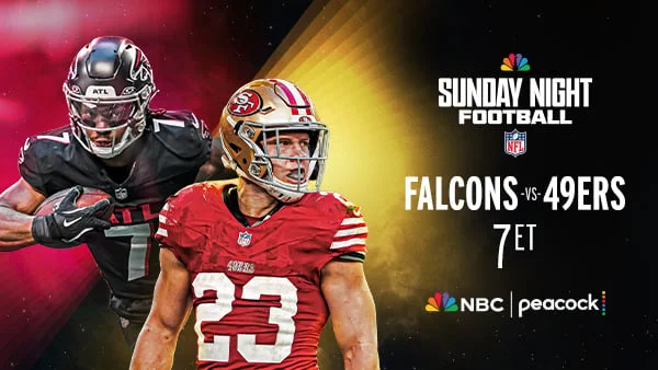 SUNDAY NIGHT FOOTBALL FALCONS VS 49ERS 7ET NBC | peacock